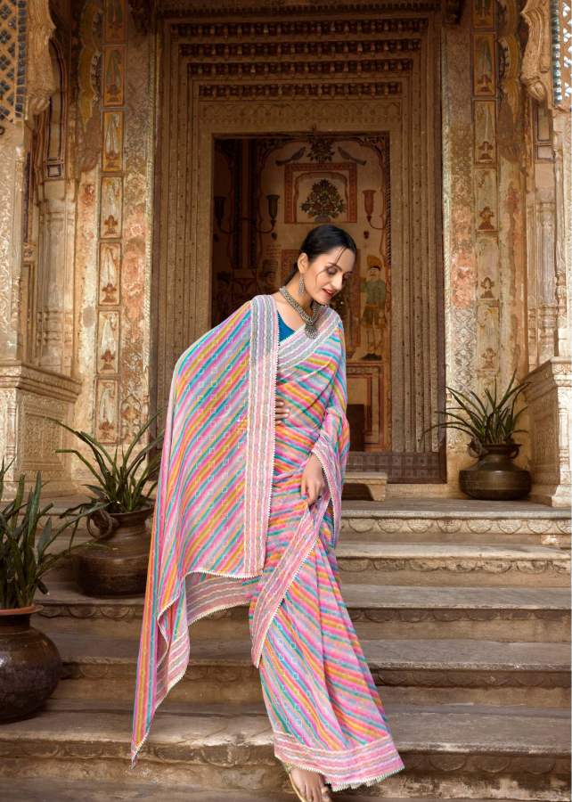 Lt Aabhushan Daily Wear Wholesale Printed Georgette Sarees Catalog
